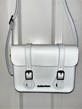 Dr. Martens White Leather Mini Satchel Crossbody